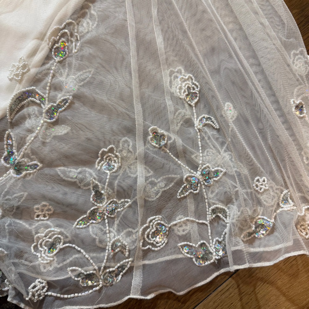 Embellished White Sequin Floral Camisole - Picture 12 of 16